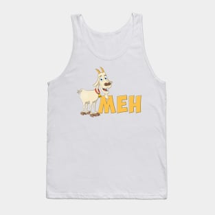 Illustration of a cheerful goat and the word MEH Tank Top